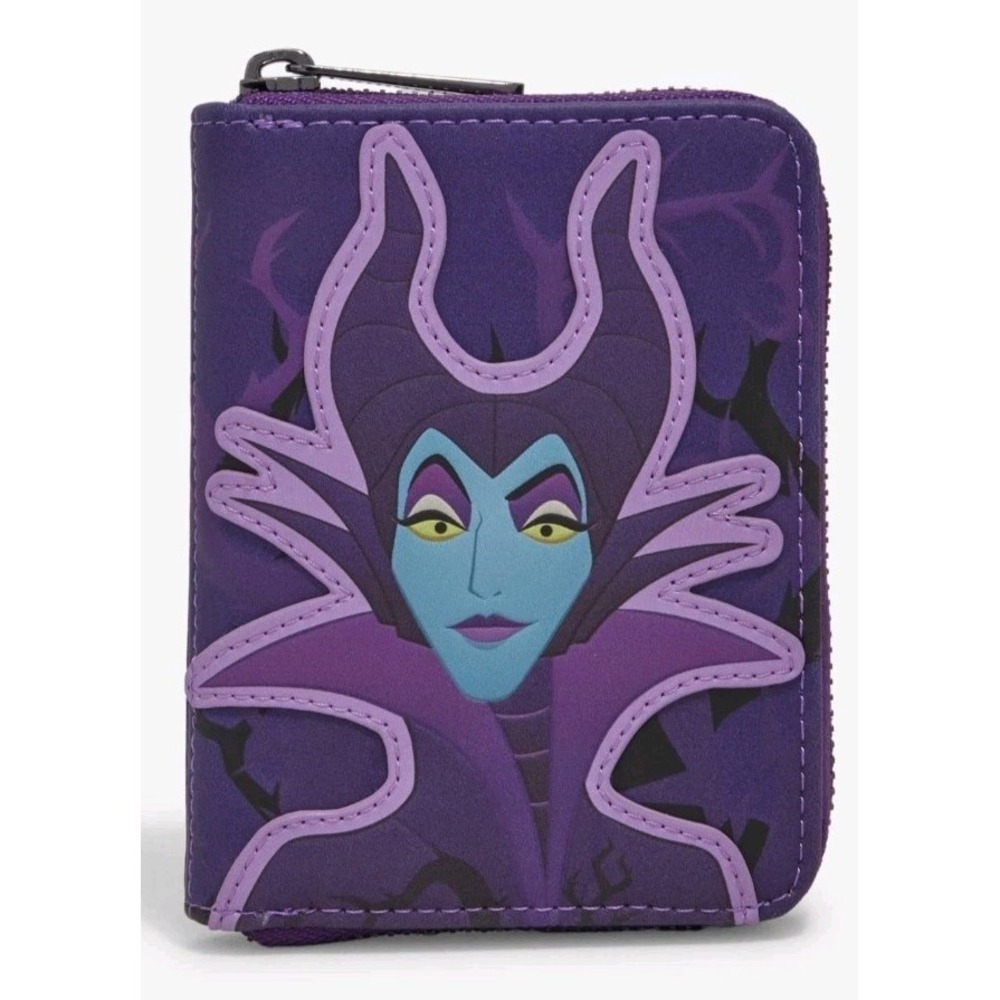 NEW 2025 Loungefly Disney Villains Sleeping Beauty Maleficent Zip‎ Wallet
